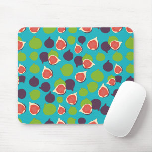 Mediterranean Fig Summer Fruit Pattern Mouse Pad