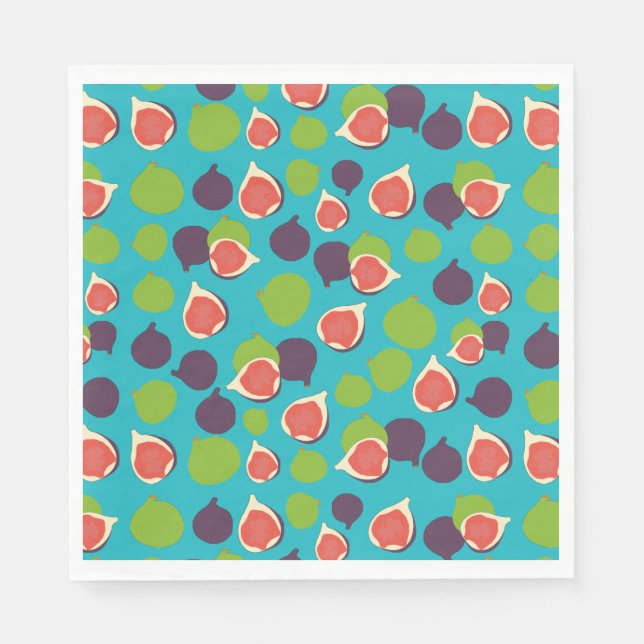 Mediterranean Fig Summer Fruit Pattern   Napkin (Front)