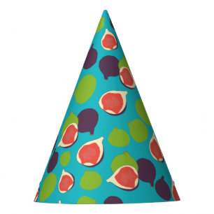 Mediterranean Fig Summer Fruit Pattern Party Hat
