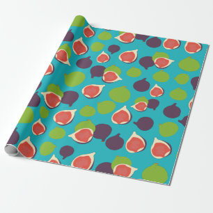 Mediterranean Fig Summer Fruit Pattern   Wrapping Paper