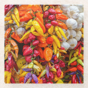 Mediterranean flavours glass coaster