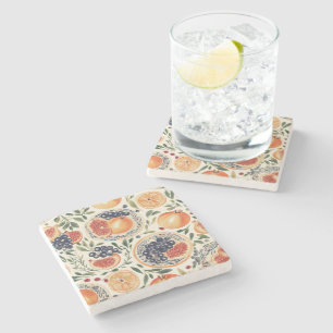 Mediterranean Fruit Garden Stone Coaster