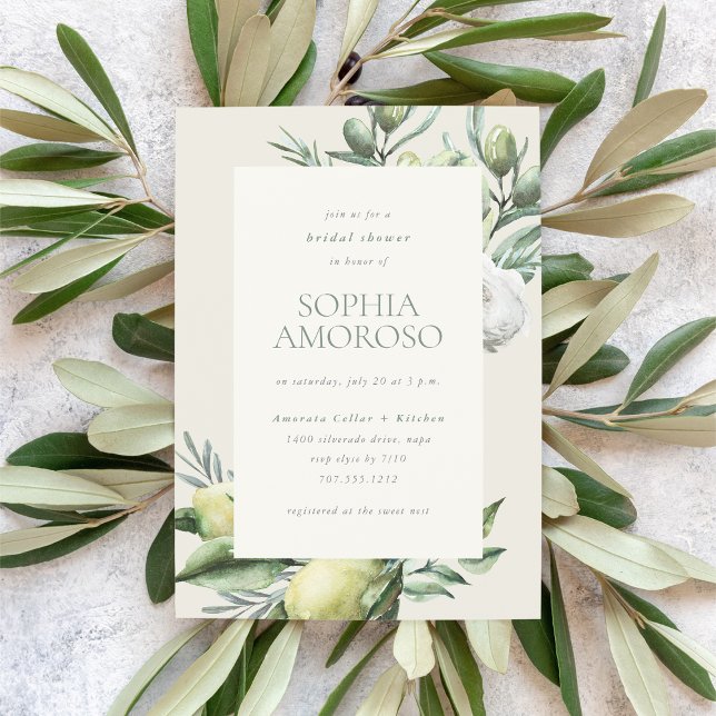 Mediterranean Garden Bridal Shower Invitation (Creator Uploaded)