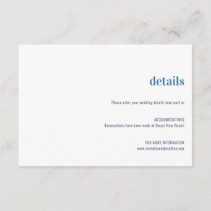 Mediterranean Greek Key Wedding Enclosure Card