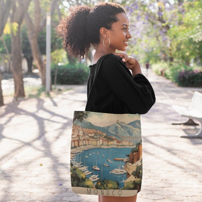 Mediterranean Harbour Statement Style Tote Bag (Creator Uploaded)