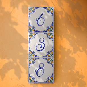 Mediterranean House Number – Arancia Ceramic Tile