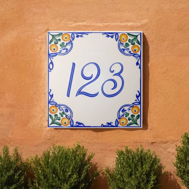 Mediterranean House Number – Arancia Ceramic Tile (Creator Uploaded)