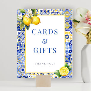 Mediterranean Italian Lemon Card Gifts Sign Poster