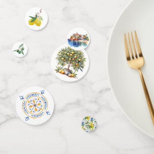 Mediterranean Italian-Themed Wedding Table Confetti