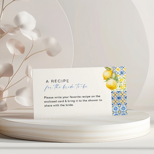 Mediterranean Italian Tiles Recipe Request Enclosure Card (Creator Uploaded)