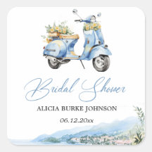 Mediterranean Italy Amalfi Vespa Bridal Shower