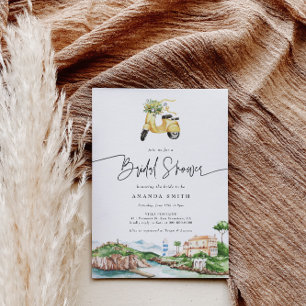 Mediterranean Italy Positano Lemon Bridal Shower Invitation