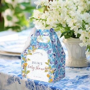 Mediterranean Lemon Amalfi Coast Baby Shower Favour Box