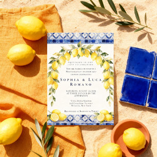 Mediterranean Lemon Amalfi Coast Baby Shower  Invitation