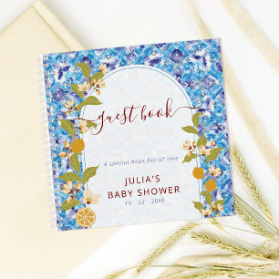 Mediterranean Lemon Amalfi Coast Baby Shower Notebook