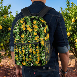 Mediterranean Lemon Baby Essentials Printed Backpack