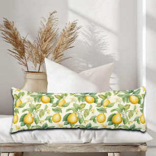 Mediterranean Lemon Blossoms Citrus Body Cushion