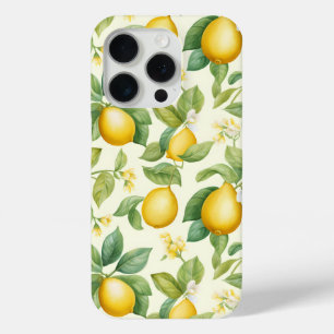 Mediterranean Lemon Blossoms Citrus iPhone 15 Pro Case