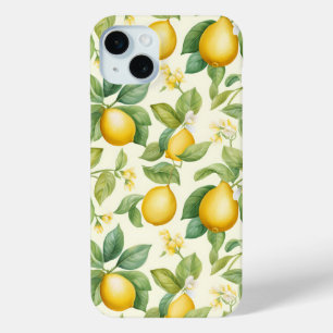 Mediterranean Lemon Blossoms Citrus iPhone 15 Mini Case