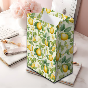 Mediterranean Lemon Blossoms Citrus Medium Gift Bag