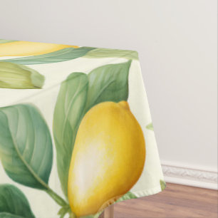 Mediterranean Lemon Blossoms Citrus Tablecloth