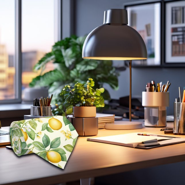 Mediterranean Lemon Blossoms Citrus Tie (Creator Uploaded)