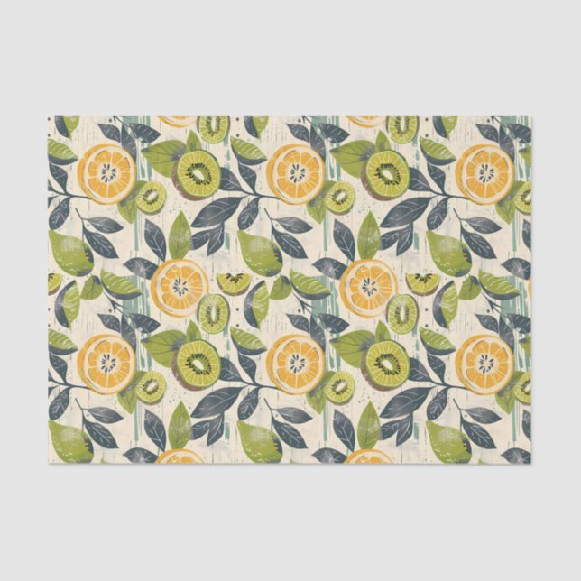  Mediterranean Lemon Botanical Tissue Paper (Front)