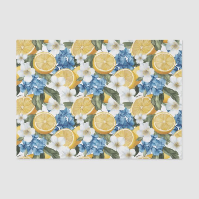  Mediterranean Lemon Botanical Tissue Paper (Front)
