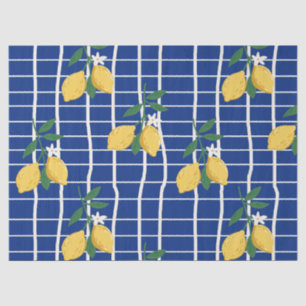 Mediterranean Lemon Branch Pattern Tissue Paper