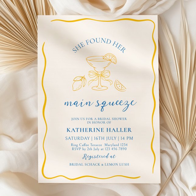 Mediterranean Lemon Bridal Shower Invitation (Creator Uploaded)