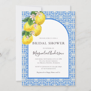 Mediterranean Lemon Citrus Bridal Shower Invitation