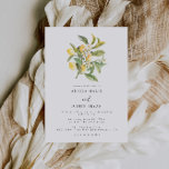 Mediterranean Lemon Citrus Wedding Invitation<br><div class="desc">This is a lemon citrus-themed wedding invitation featuring Mediterranean tiles. This elegant wedding invitation comes with an optional backside. Edit all wording except for the "and" on this save the date. // For matching designs, search ISABELLA in the Sincerely By Nicole Zazzle store. * If you like this design but...</div>