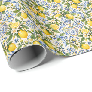 Mediterranean Lemon Garden Wrapping Paper