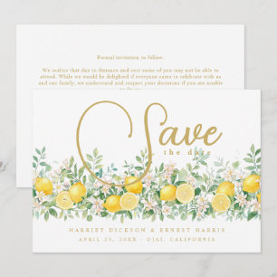 Mediterranean Lemon Garland Wedding TLW26 Save The Date