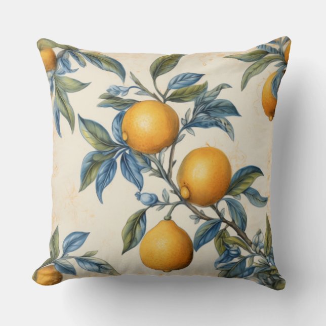 Mediterranean Lemon Grove Cushion (Front)