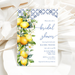 Mediterranean Lemon Main Squeeze Bridal Shower Invitation