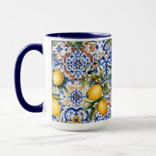Mediterranean Lemon Morning Coffee Mug Aesthetic