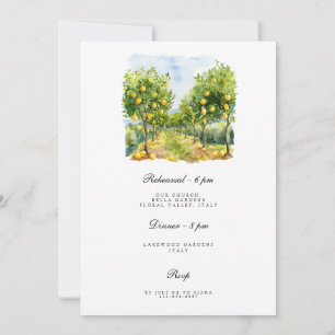 Mediterranean Lemon Rehearsal Dinner Invitation