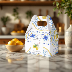 Mediterranean Lemon-Themed Wedding/Bridal Shower Favour Box