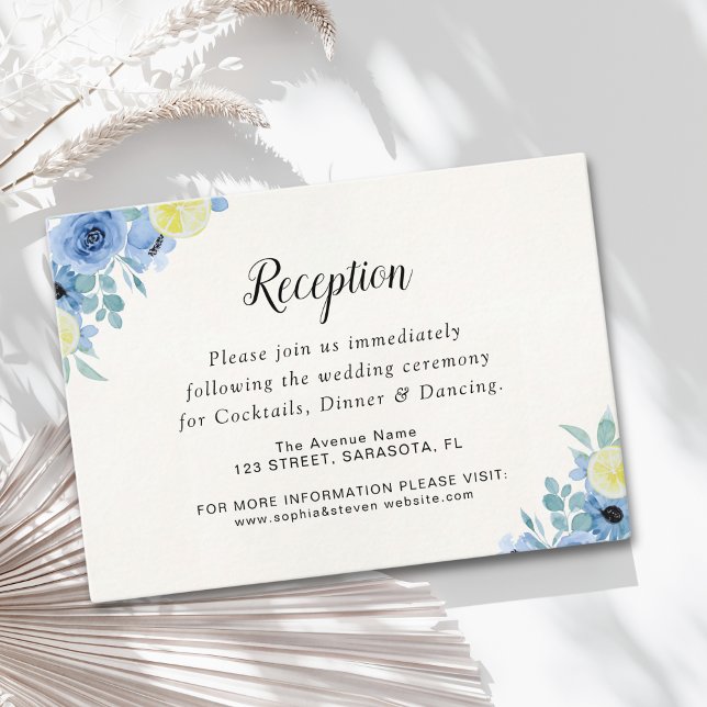 Mediterranean Lemon-Themed Wedding Enclosure Card (Creator Uploaded)