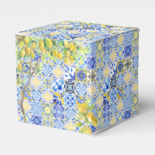 Mediterranean Lemon Tiles Favour Box