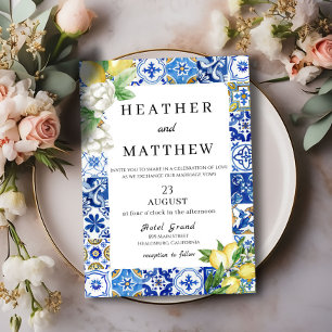 Mediterranean Lemon Wedding Invitation