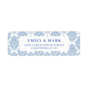 Mediterranean Lemon Wedding Return address Label
