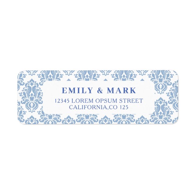 Mediterranean Lemon Wedding Return address Label (Front)
