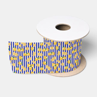 mediterranean lemons satin ribbon