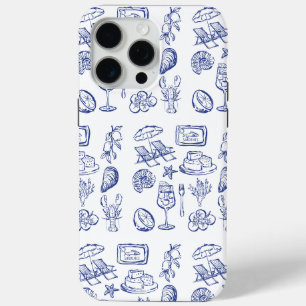 Mediterranean Life Outline iPhone 15 Pro Max Case