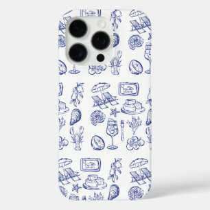  Mediterranean Life Outline iPhone 16 Pro Case