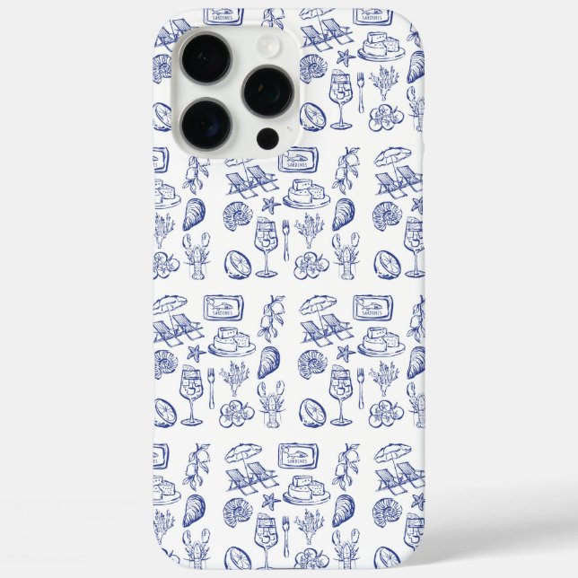 Mediterranean Life Outline Case-Mate iPhone Case (Back)