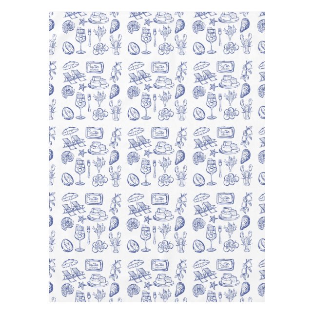Mediterranean Life Outline Tablecloth (Front)