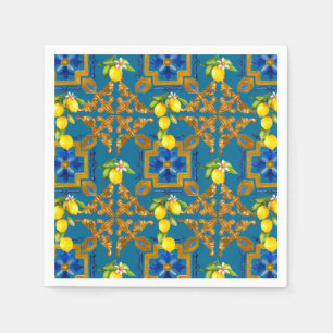 Mediterranean,majolica,tiles    napkin